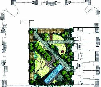 Architect Concept of The Avenue Development showing building footprint.